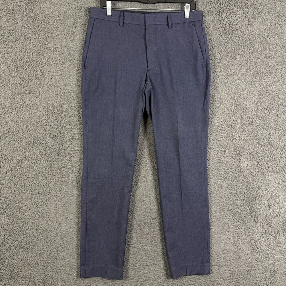 J Crew Pants Mens 31x30 Blue Bowery Slim Fit Stretch Oxford Dress Slacks